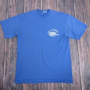 Vintage Fort Ticonderoga Shirt Mens Large Blue Bravo Breakaway Inc Souvenir 90s